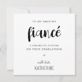 カスタムモダン卒業式かわいいフィアンセ カード (正面)
