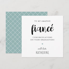 カスタムモダン卒業式かわいいフィアンセ カード