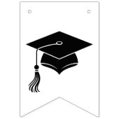 カスタムモダン卒業式ハット 'Congrats Grad' 卒業式 バンティングフラッグ (第1の旗)