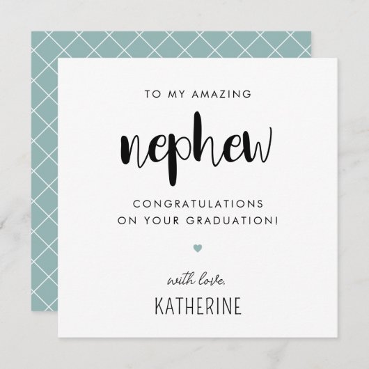 カスタムモダン卒業式 カード (正面/裏面)