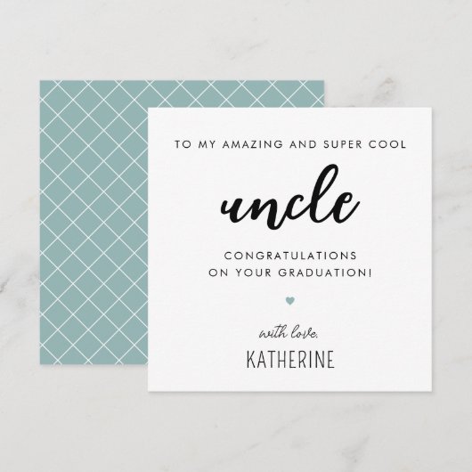 カスタムモダン卒業 カード (正面/裏面)