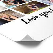 カスタムモダン周年記念9フォトコラージュ ポスター (角)