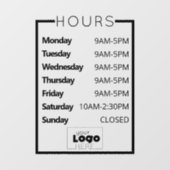 カスタムモダン営業時間店舗ウィンドウの固定 ウィンドウサイン (シート)