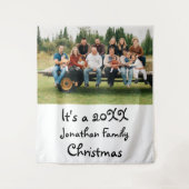 カスタムモダン家族の写真 タペストリー (正面)