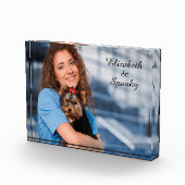 カスタムモダン家族ラブペットドッグパーソナライズド フォトブロック (右)