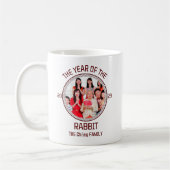 カスタムモダン家族中国のの年末写真 コーヒーマグカップ (左)