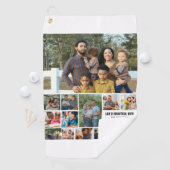 カスタムモダン家族14写真コラージュテンプレート ゴルフタオル (インサイチュ)