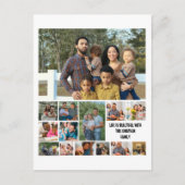 カスタムモダン家族14写真コラージュテンプレート シーズンポストカード (正面)