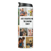カスタムモダン家族14写真コラージュテンプレート タンブラー (回転右)
