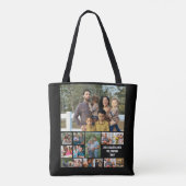 カスタムモダン家族14写真コラージュテンプレート トートバッグ (裏面)