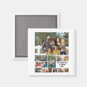 カスタムモダン家族14写真コラージュテンプレート マグネット (正面/裏面)