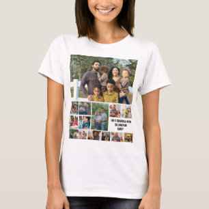 カスタムモダン家族14写真コラージュテンプレート Tシャツ