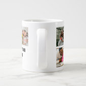 カスタムモダン家族7フォトコラージュテンプレート ジャンボコーヒーマグカップ (裏面)