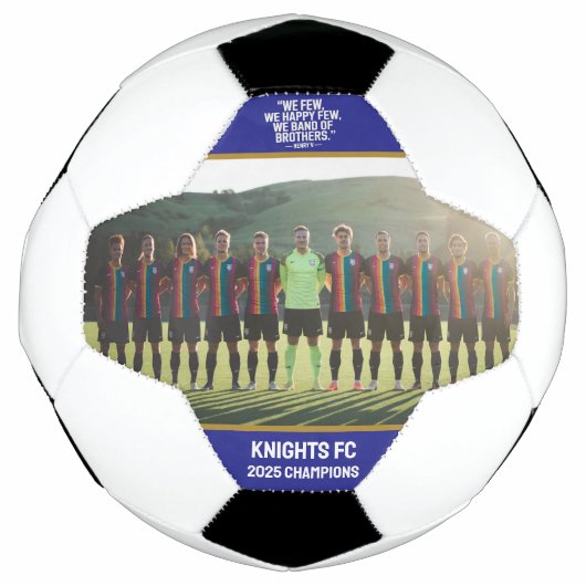 カスタムモダン引用文 サッカーボール (正面)