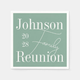 カスタムモダン懇親会パーティーセージグリーン スタンダードカクテルナプキン