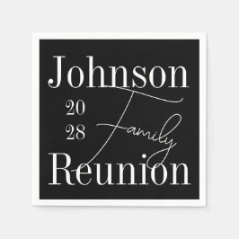 カスタムモダン懇親会パーティー白黒 スタンダードカクテルナプキン