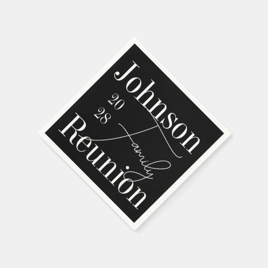 カスタムモダン懇親会パーティー白黒 スタンダードカクテルナプキン (角)