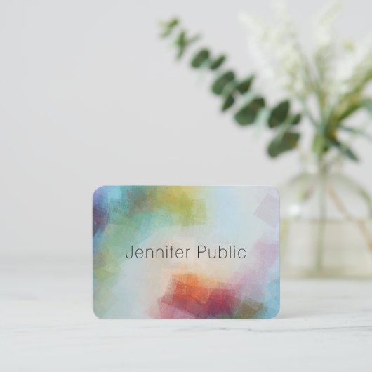 カスタムモダン抽象芸術エレガントテンプレート 名刺 (スタンド正面)