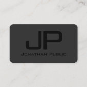 カスタムモダン文字エレガントシンプルモノグラムの 名刺 (正面)