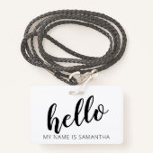 カスタムモダン書名 バッジ (正面ランヤード)