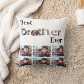 カスタムモダン最高のBrother Ever 13 Photo Collage クッション (ブランケット)
