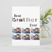 カスタムモダン最高のBrother Ever 13 Photo Collage 招待状 (スタンド正面)