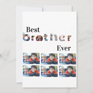 カスタムモダン最高のBrother Ever 13 Photo Collage 招待状