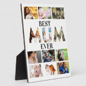 カスタムモダン最高のMum Ever 12写真コラージュ フォトプラーク (側面)