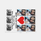 カスタムモダン最高のOlums Ever 8 Photo Collage フリースブランケット (正面(横))