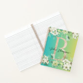 カスタムモダン植物勾配緑 ノートブック (内部)