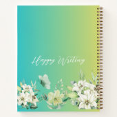 カスタムモダン植物勾配緑 ノートブック (裏面)