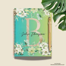 カスタムモダン植物勾配緑 ノートブック