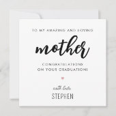 カスタムモダン母親卒業 カード (正面)