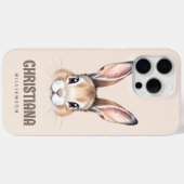 カスタムモダン水の色かわいいイースターバニーニュートラル Case-Mate iPhoneケース (裏面 (横))