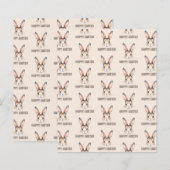 カスタムモダン水の色かわいいイースターバニー紙 (正面/裏面)