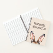 カスタムモダン水の色かわいいイースターバニー耳 ノートブック (内部)