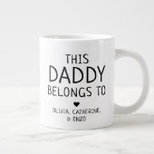 カスタムモダン父の日の父 ジャンボコーヒーマグカップ (右)