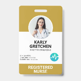 カスタムモダン病院の従業員写真ID黄色 バッジ