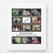 カスタムモダン祖父の日11写真コラージュ マウスパッド (正面)