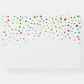 カスタムモダン紙吹雪カラフル退職 ゲストブック (裏面)