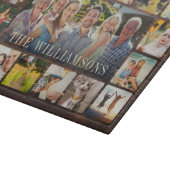 カスタムモダン素朴家族フォトコラージュキープサケ カッティングボード (角)