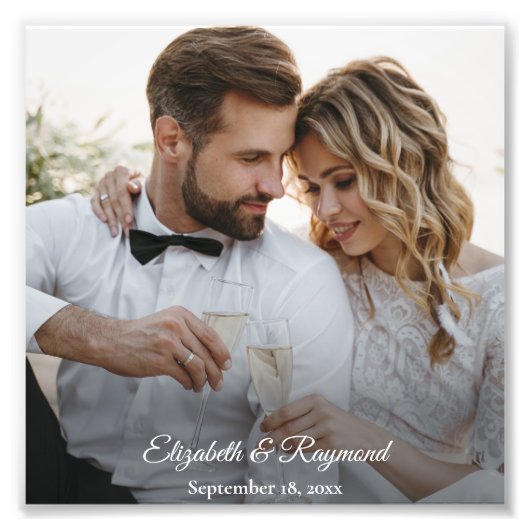 カスタムモダン結婚式 フォトプリント            (正面)