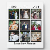 カスタムモダン結婚記念日9フォトコラージュ フォトプラーク (正面)