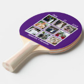 カスタムモダン結婚記念日9フォトコラージュ 卓球ラケット (正面アングル)