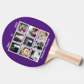 カスタムモダン結婚記念日9フォトコラージュ 卓球ラケット (横)