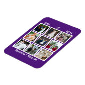 カスタムモダン結婚記念日9 Photo Collag マグネット (左側)