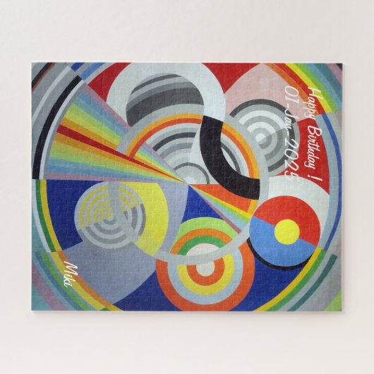 カスタムモダン芸術的カラフル抽象芸術 ジグソーパズル (横)