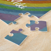 カスタムモダン芸術的カラフル抽象芸術 ジグソーパズル (側面)