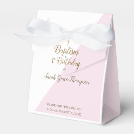 カスタムモダン金ゴールドクロス洗礼初誕生日 フェイバーボックス