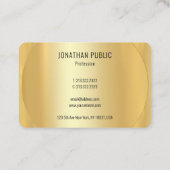カスタムモダン金ゴールドテンプレートラグジュアリー 名刺 (裏面)